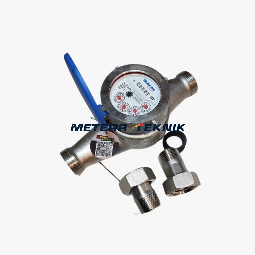 Jual Water Meter SHM Stainless Steel 316L DN15 Size 1/2 Inch