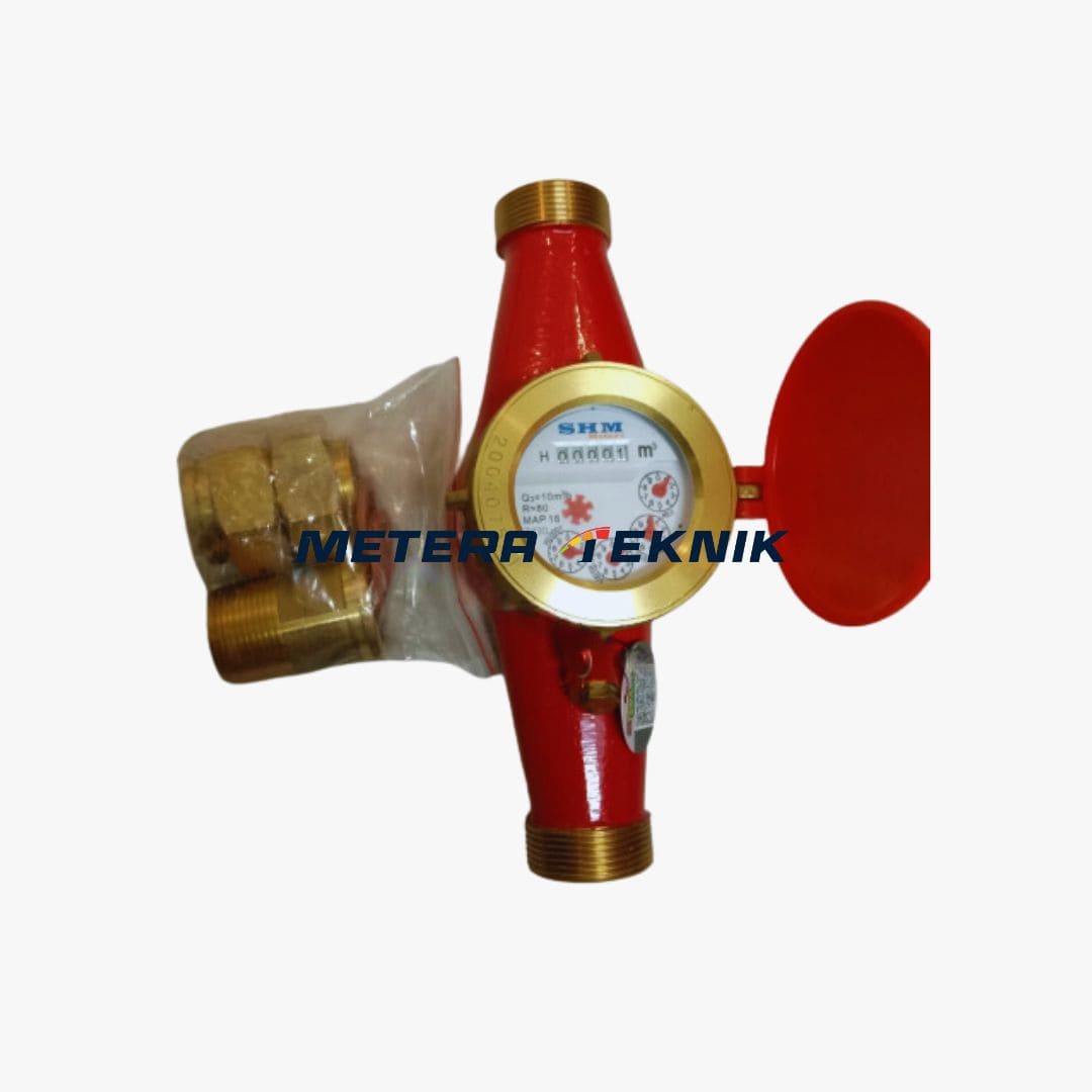 Jual Hot Water Multi Jet Brass Flow Meter SHM Size 1.5 Inch