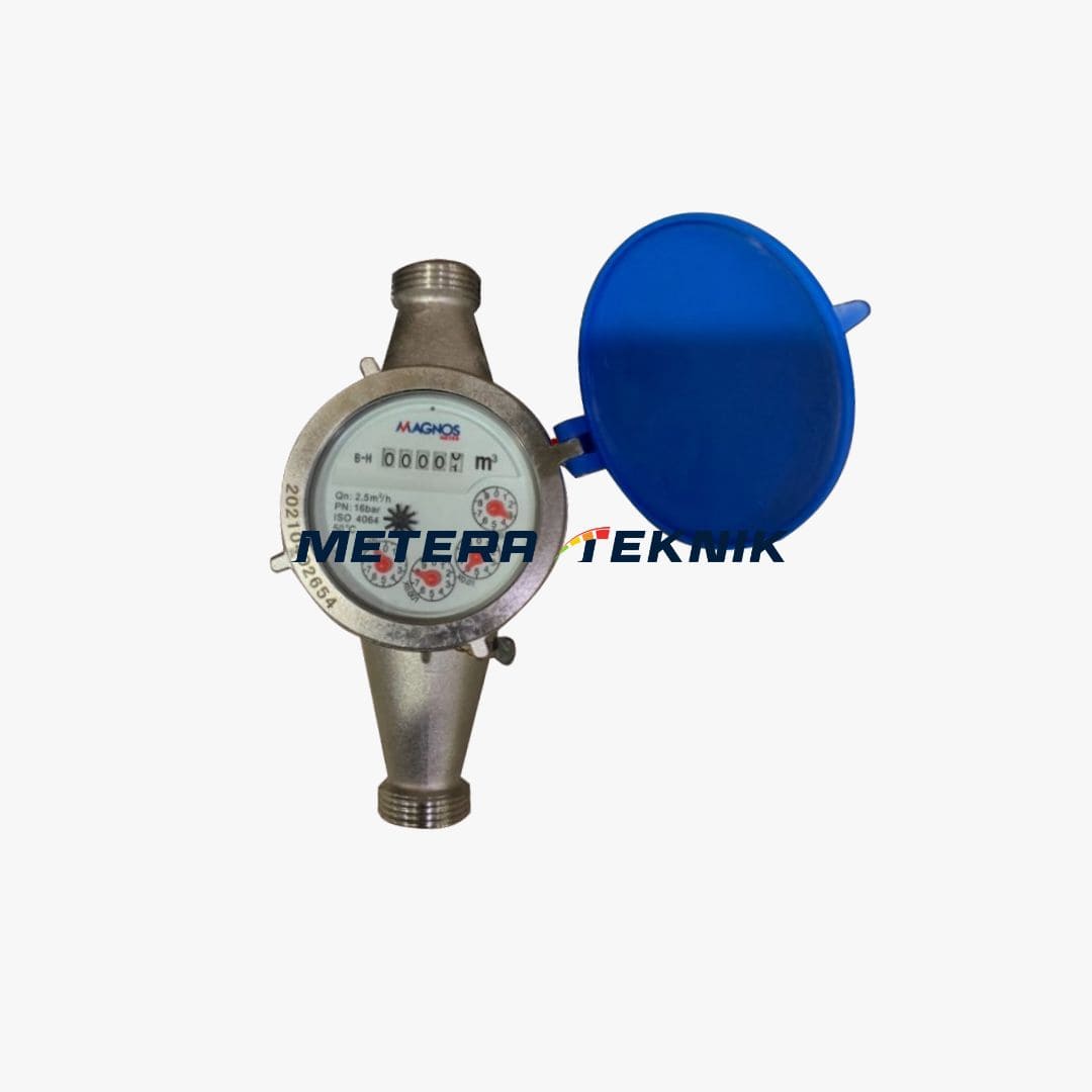 Jual Water Meter Stainless Steel 316L Merk Magnos Size 1 Inch