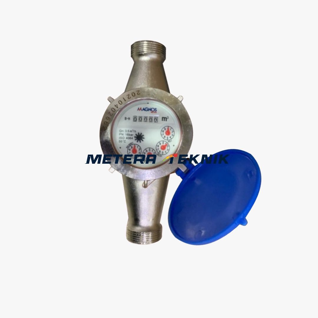 Jual Water Meter Stainless Steel 316L Merk Magnos Size 1.5 Inch