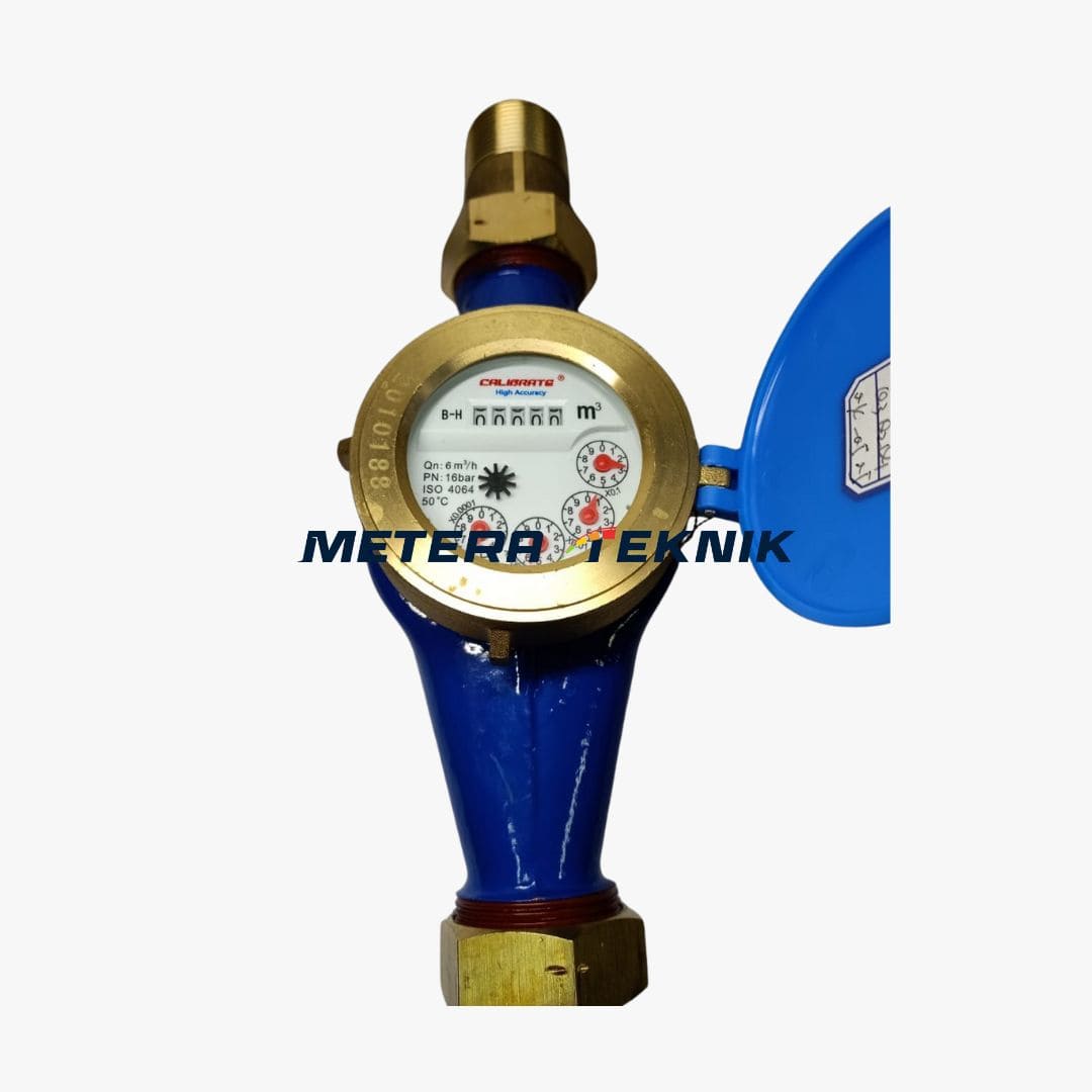 Jual Water Meter Multi Jet Brass Merk Calibrate Size 1/2 Inch 