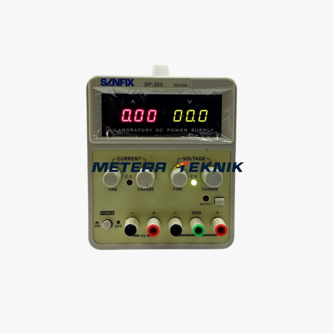 Jual SANFIX DC Power Supply Model SP-303 : 0~30V/0~3A, 5V/1A